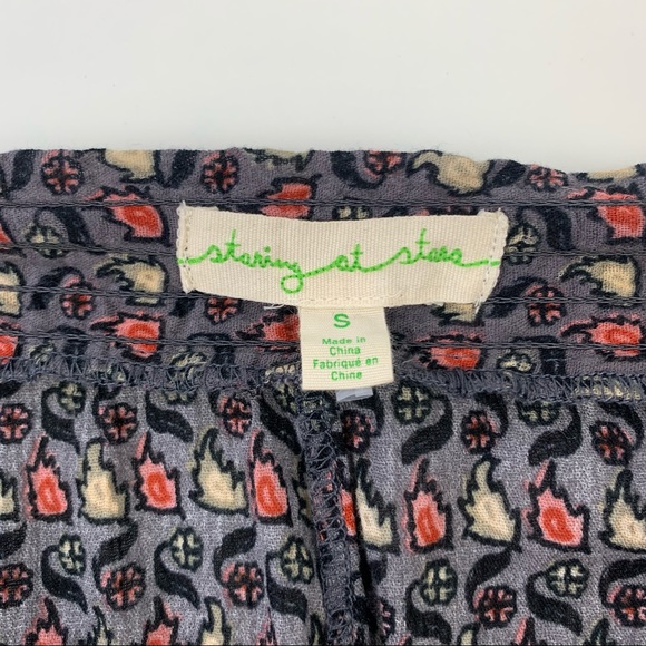 Staring at Stars Flowy Pants Side Slits Floral - Picture 4 of 10